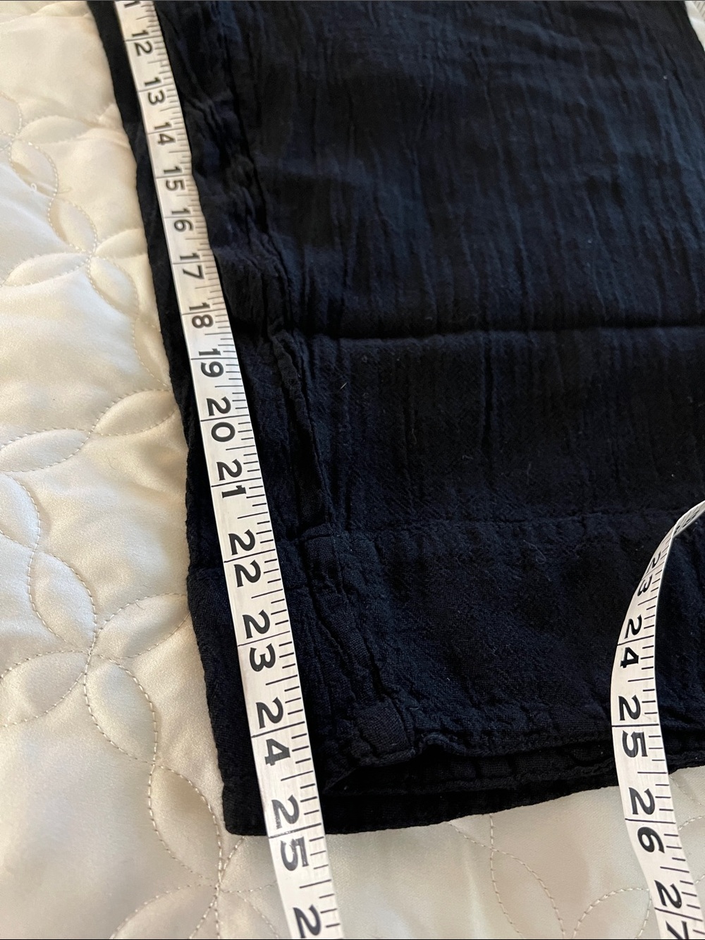 Oh My Gauze! Women's Wide Leg Black Linen Pants - Picture 6 of 6